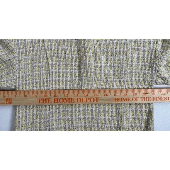 Zara Yellow and Beige Tweed Dress - Picture 10 of 16